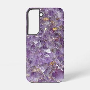 Coque Samsung Galaxy Améthyste Dorée Brillante
