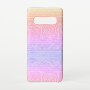 Coque Samsung Galaxy S10 Ancien Motif mésopotamien sumérien rose