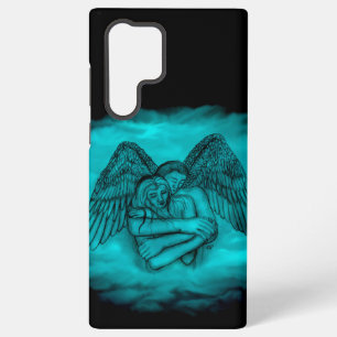 Coque Samsung Galaxy Ange Eros en amour en design noir et vert