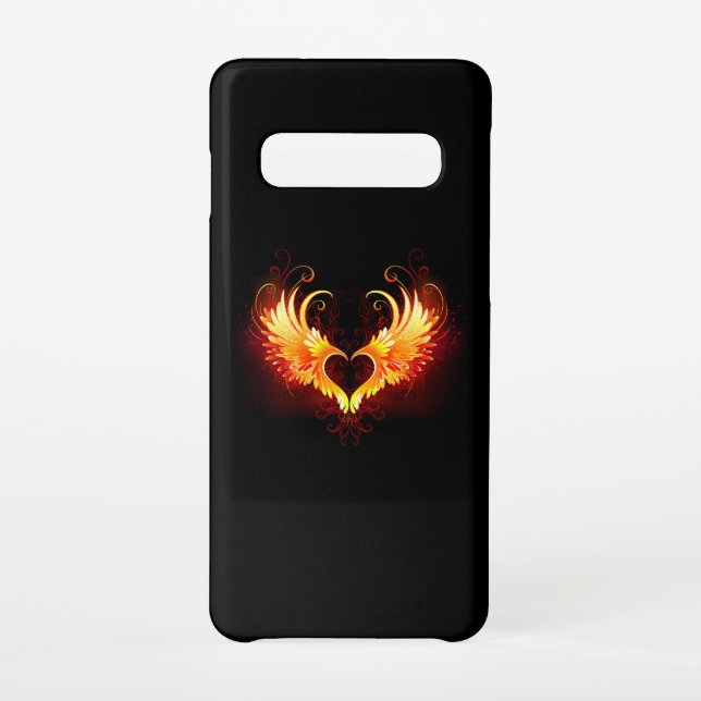 Coque Samsung Galaxy Angel Fire Heart with Wings (Dos)