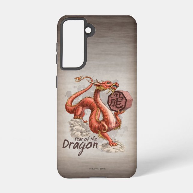 Coque Samsung Galaxy Année du Dragon chinois Zodiac coque iphone d'art (Verso)