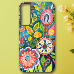 Coque Samsung Galaxy Aquarelle Abstraite colorée Floral Mandala Artsy