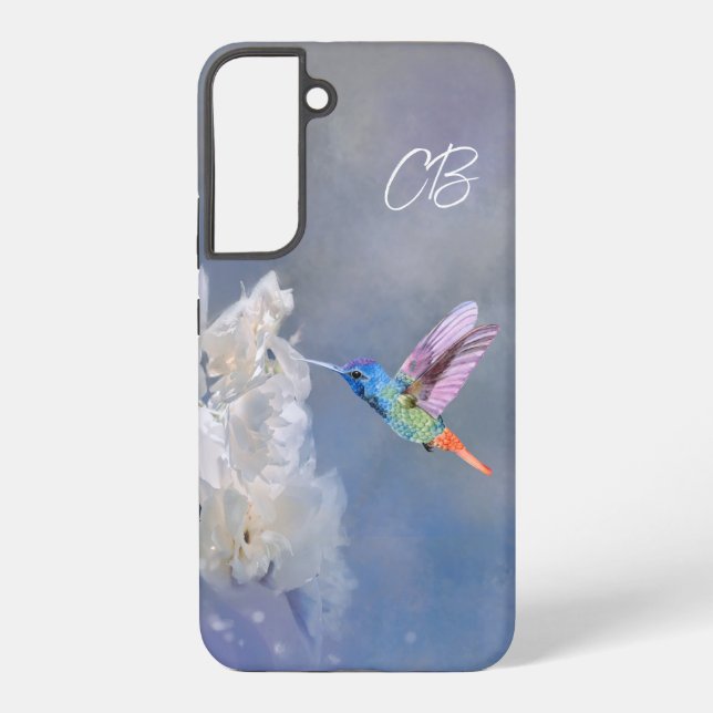 Coque Samsung Galaxy Aquarelle Colibri Jardin Oiseau Art (Verso)