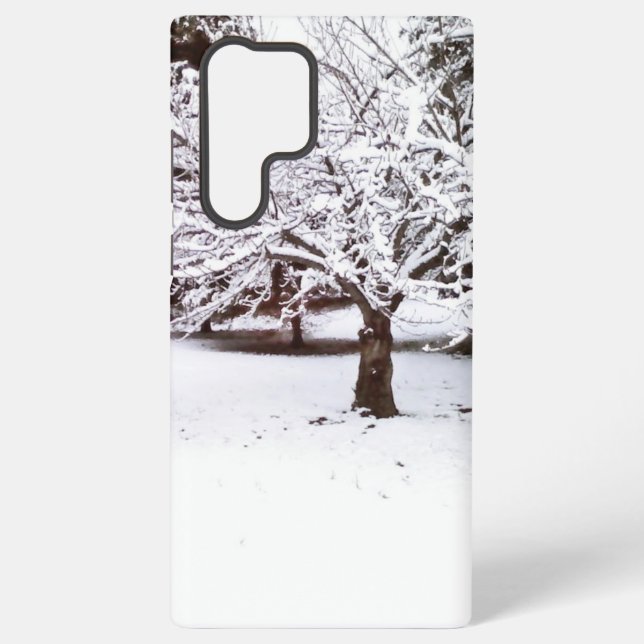 Coque Samsung Galaxy Arbre à neige (Verso)