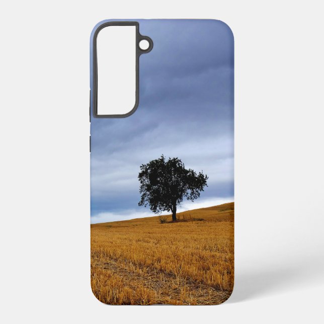 Coque Samsung Galaxy Arbre dans un champ de blé (Verso)