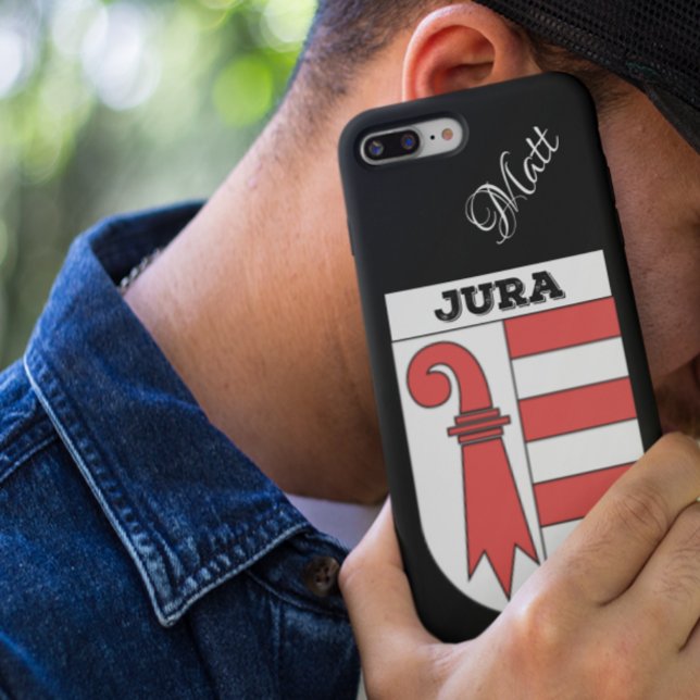 Coque Samsung Galaxy Armoiries du Jura, Suisse | Nom manuscrit (Créateur téléchargé)