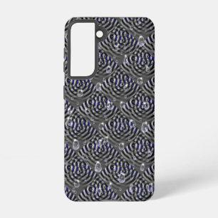 Coque Samsung Galaxy Arrosage sur métal gris bleu