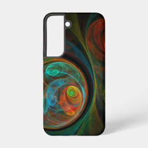 Coque Samsung Galaxy Art abstrait bleu de renaissance