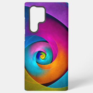 Coque Samsung Galaxy Art abstrait floral moderne motif rose bleu #17