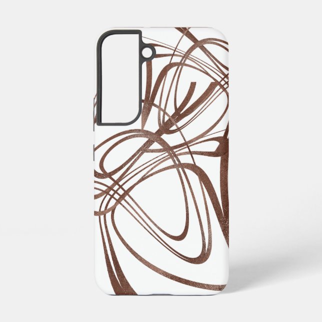 Coque Samsung Galaxy Art Brown Abstrait (Verso)