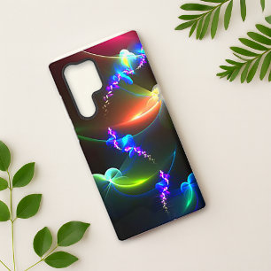 Coque Samsung Galaxy Art d'aile fractale néon iridescent