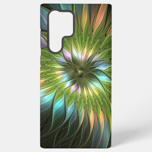 Coque Samsung Galaxy Art Fractal Fleur Imaginaire Coloré Lumineux