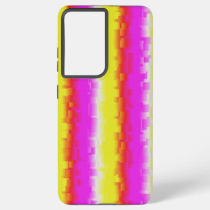 Coque Samsung Galaxy Artdeco rose Jaune Artdeco Arc-en-ciel rayures