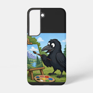 Coque Samsung Galaxy Artiste amusant corbeau peignant un paysage artist