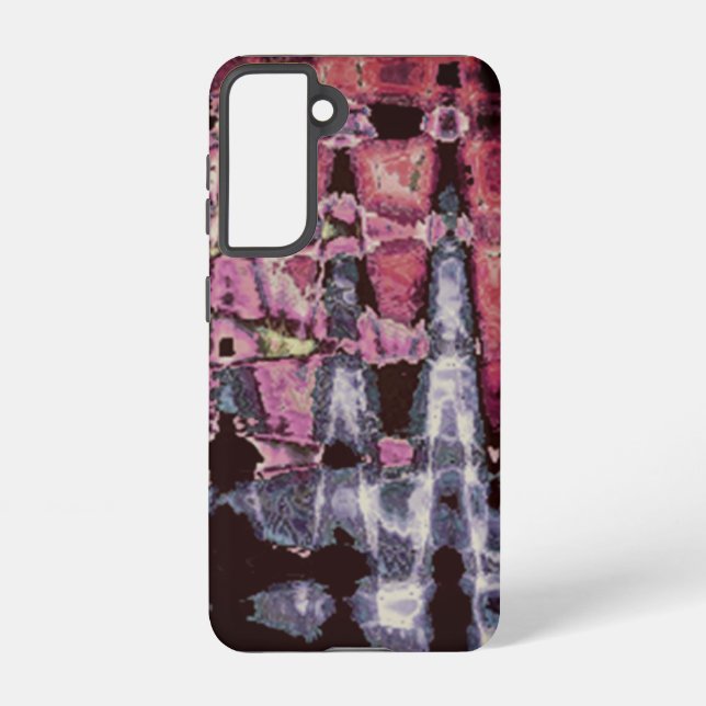Coque Samsung Galaxy Assez mignonne pourpre Cendres Gris et Noir Aquare (Verso)