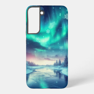 Coque Samsung Galaxy aurora borealis/Noël/hiver