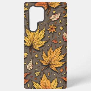 Coque Samsung Galaxy automne feuilles dossier de téléphone cellulaire