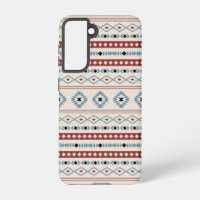 Aztec Blue Red Black Cream Mixte Motifs Motif