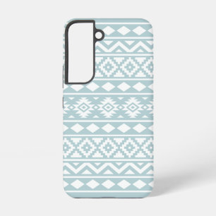 Coque Samsung Galaxy Aztec Essence Ptn III Blanc sur Canard Oeuf Bleu