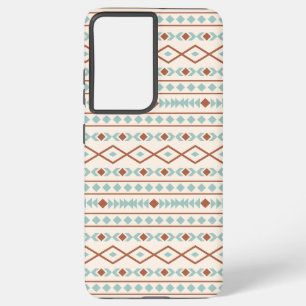 Coque Samsung Galaxy Aztec Formes Motif rouille crème Turquoise