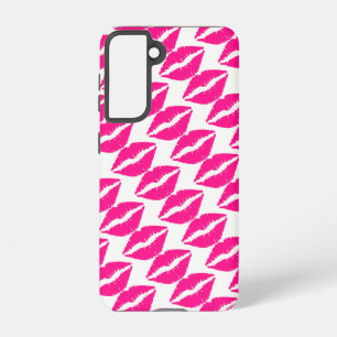 Coque Samsung Galaxy Baisers rose blanc mignon motif cravate Coque-Mate