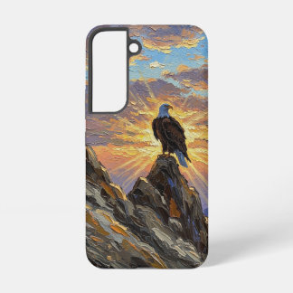 Coque Samsung Galaxy Bald Eagle on Mountain Peak at Sunrise 