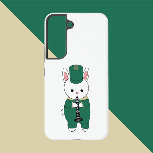 Coque Samsung Galaxy Bande de Marquage de lapin Clarinet Green Gold