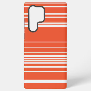 Coque Samsung Galaxy Bandes complexes - Orange et Blanc
