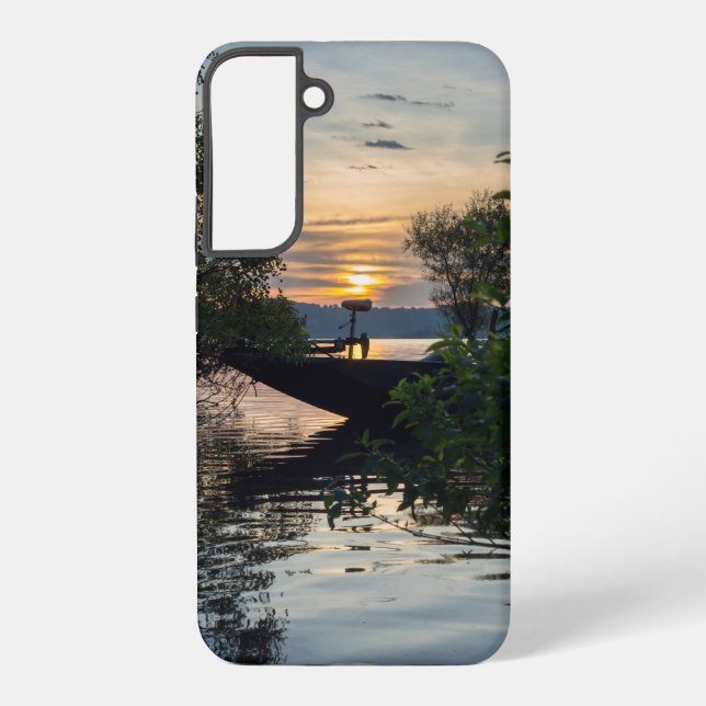 Coque Samsung Galaxy Bateau de pêche Sunrise Samsung Téléphone Case (Verso)