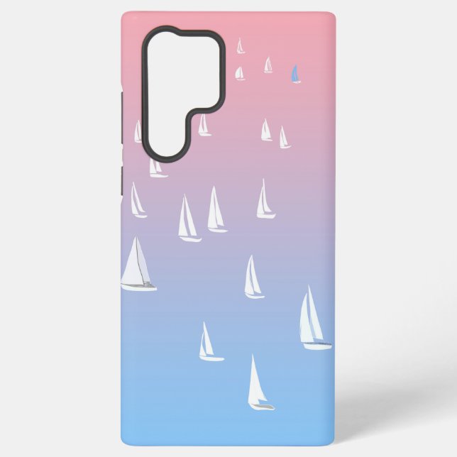 Coque Samsung Galaxy Bateaux à voile sur l'océan (Verso)
