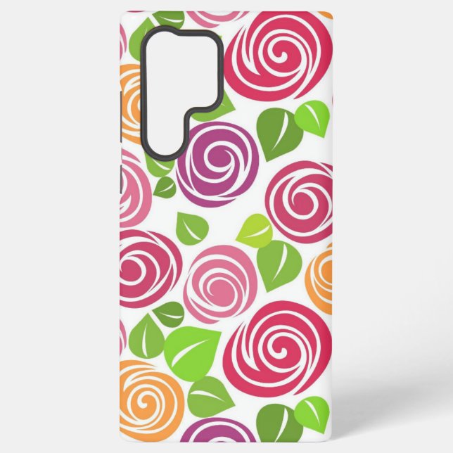 Coque Samsung Galaxy Beau Roses de motifs floraux (Verso)