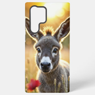 Coque Samsung Galaxy Bébé âne nature paisible champ de pavot rouge
