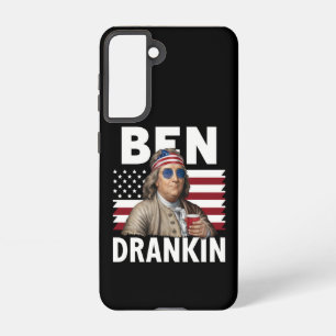 Coque Samsung Galaxy Ben Drankin Beer 4 juillet Drapeau Vintage Drôle a