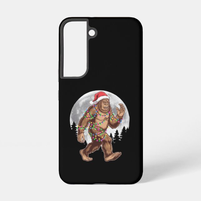 Coque Samsung Galaxy Bigfoot Père Noël Christmas Tree Lights Xmas Sasqu (Verso)