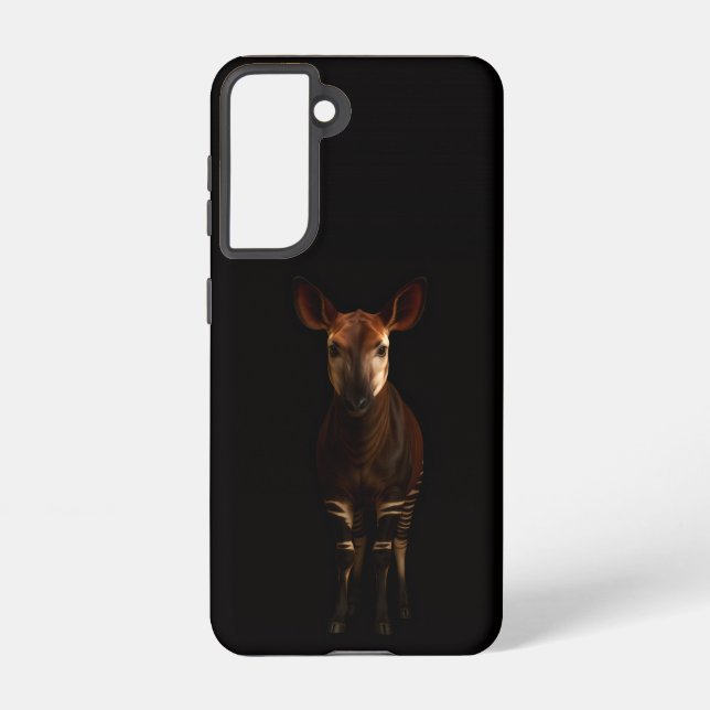 Coque Samsung Galaxy Black 4 Luxe  Galaxy S21 Case, Forest Okapi (Verso)