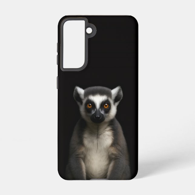 Coque Samsung Galaxy Black 4 Luxe  Galaxy S21 Case, Gentle Lemur (Verso)