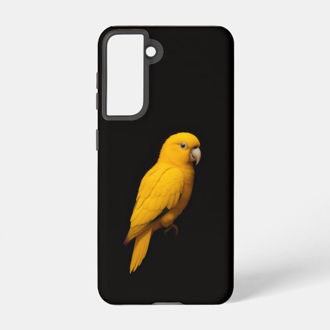 Coque Samsung Galaxy Black 4 Luxe  Galaxy S21 Case, Golden Parakeet (Verso)