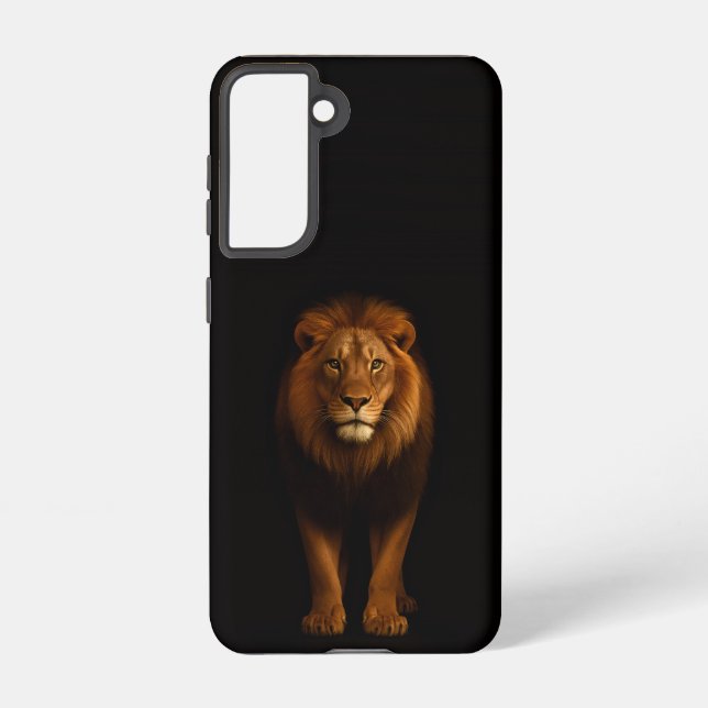 Coque Samsung Galaxy Black 4 Luxe  Galaxy S21 Case, Majestic Lion (Verso)