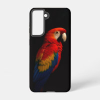 Black 4 Luxe Galaxy S21 Coque, Parrot écarlate