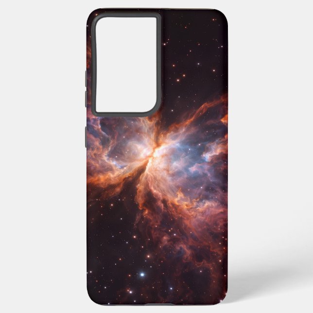 Coque Samsung Galaxy Black 4 Luxe Galaxy S21 Plus, Butterfly Nebula (Verso)