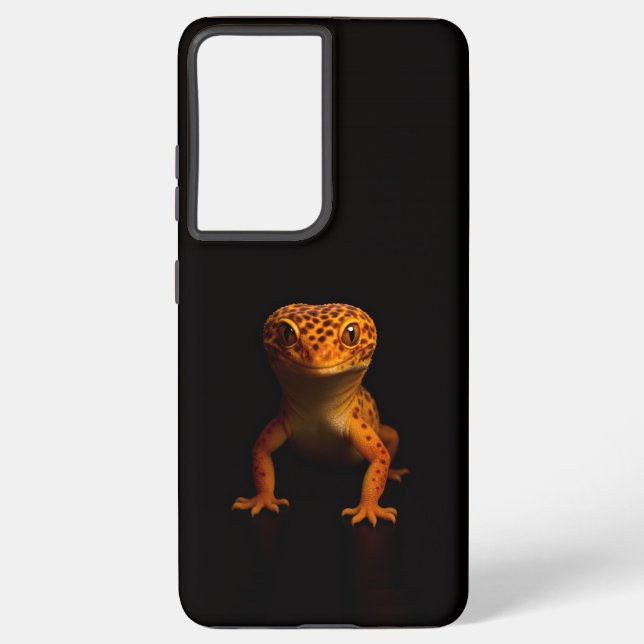 Coque Samsung Galaxy Black 4 Luxe Galaxy S21 Plus, Leopard Gecko (Verso)
