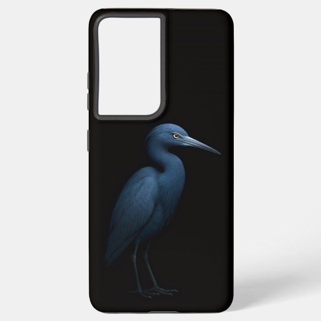 Coque Samsung Galaxy Black 4 Luxe Galaxy S21 Plus, Little Blue Heron (Verso)