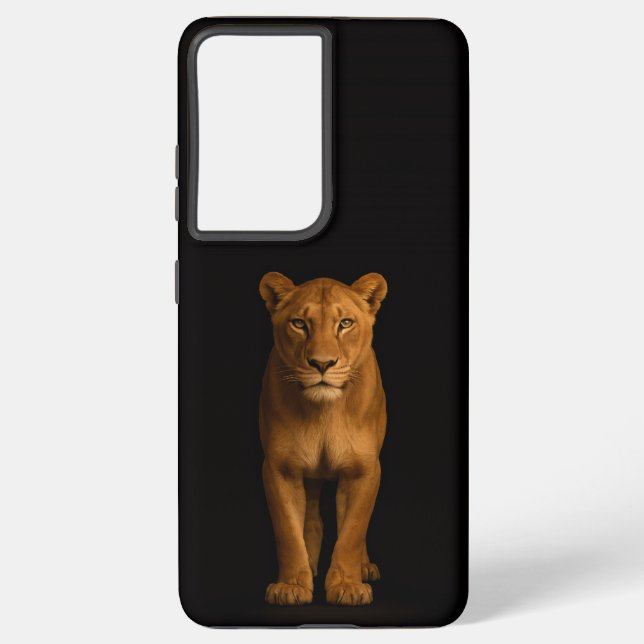 Coque Samsung Galaxy Black 4 Luxe Galaxy S21 Plus, Noble Lioness (Verso)