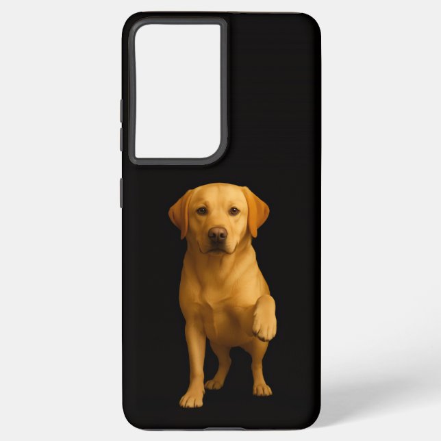 Coque Samsung Galaxy Black 4 Luxe Galaxy S21 Plus, Tender Labrador (Verso)