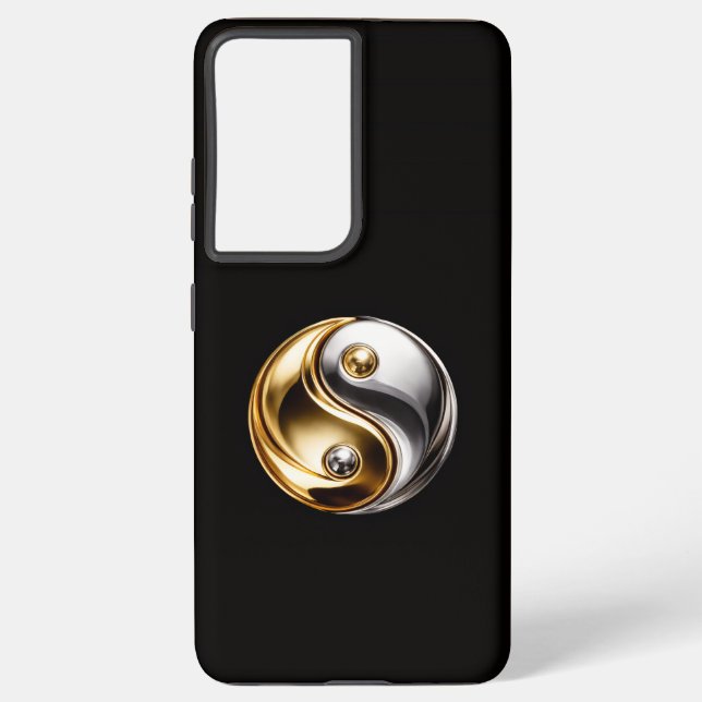Coque Samsung Galaxy Black 4 Luxe Galaxy S21 Ultra, Harmony Yin Yang (Verso)