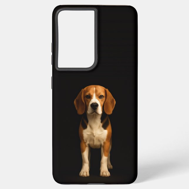 Coque Samsung Galaxy Black 4 Luxe Galaxy S21 Ultra, Kind Beagle (Verso)