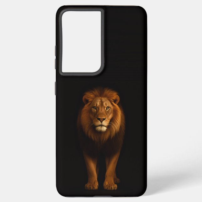 Coque Samsung Galaxy Black 4 Luxe Galaxy S21 Ultra, Majestic Lion (Verso)