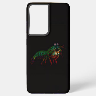 Coque Samsung Galaxy Black 4 Luxe Galaxy S21 Ultra, Mantis Shrimp