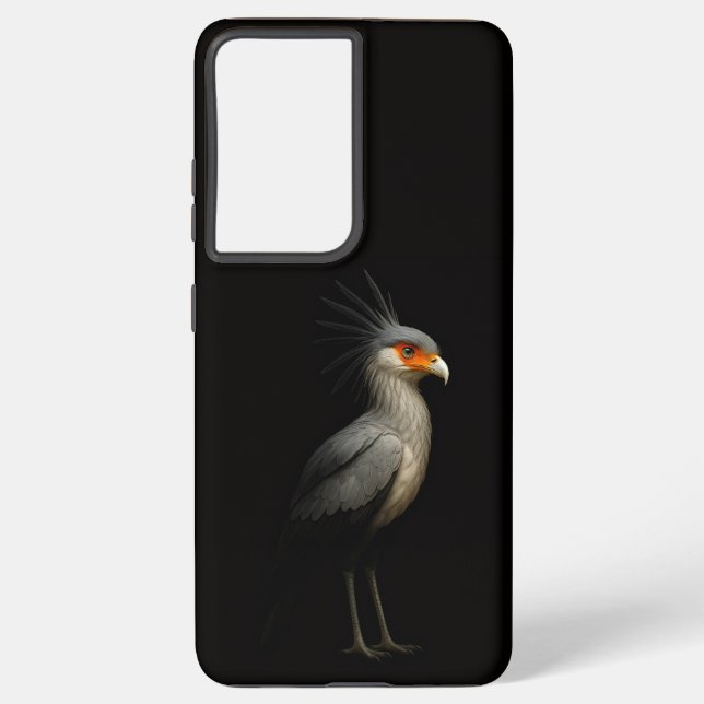 Coque Samsung Galaxy Black 4 Luxe Galaxy S21 Ultra, Secretarybird (Verso)