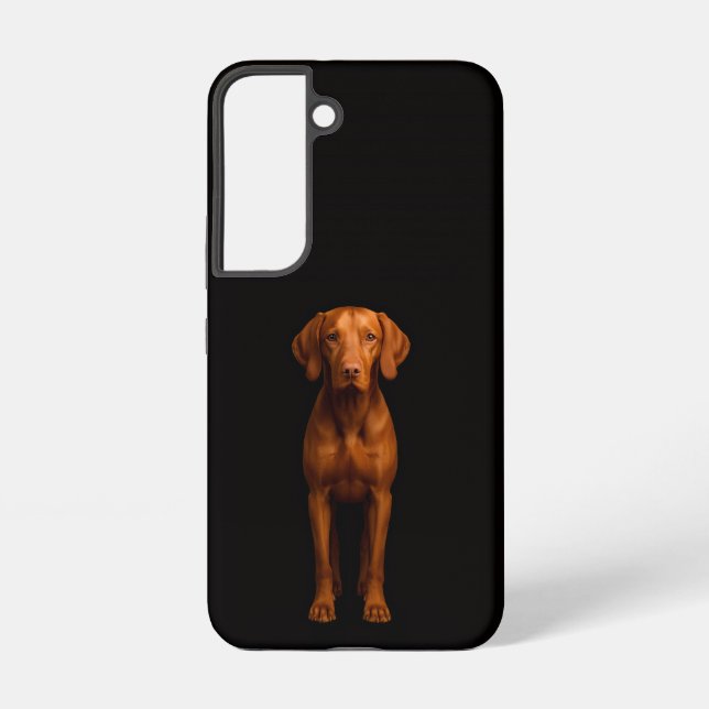 Coque Samsung Galaxy Black 4 Luxe Galaxy S22 Case, Agile Vizsla Dog (Verso)